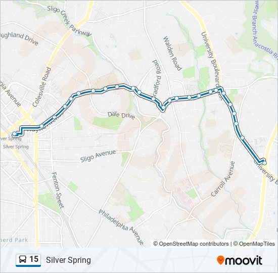 Mapa de 15 de autobús