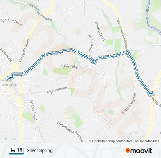 15 Bus Line Map