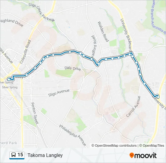 15 Bus Line Map