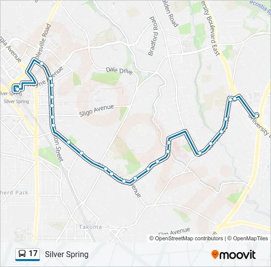 17 Bus Line Map