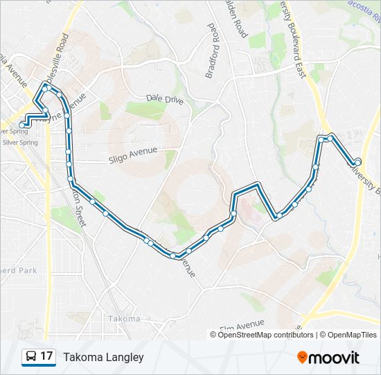 17 Bus Line Map