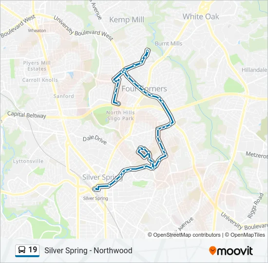 19 Bus Line Map