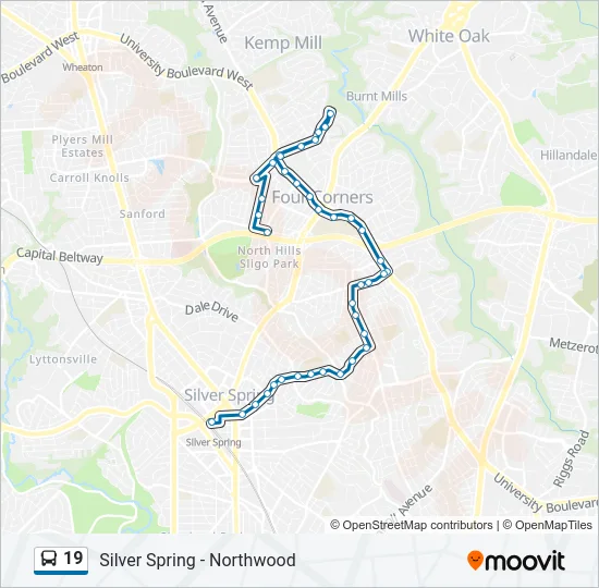 19 Bus Line Map