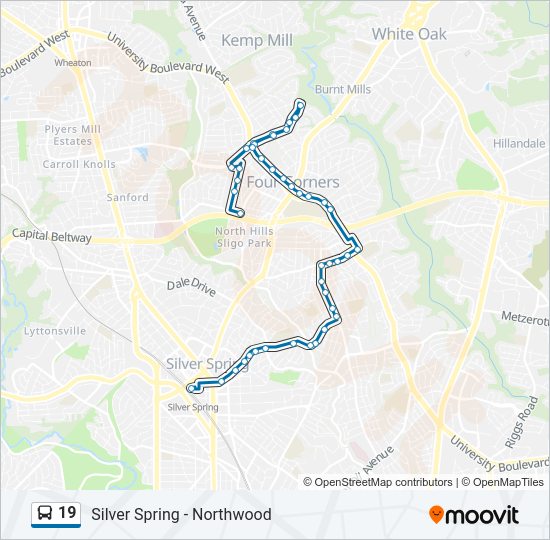 19 Bus Line Map