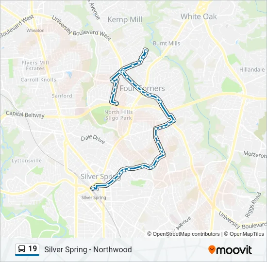 19 Bus Line Map