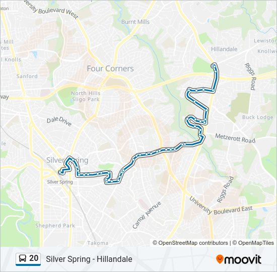 20 Bus Line Map
