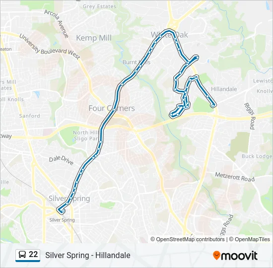 22 Bus Line Map