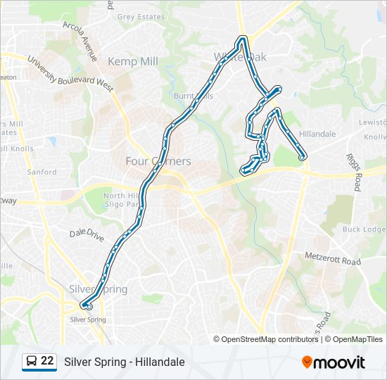 22 Bus Line Map