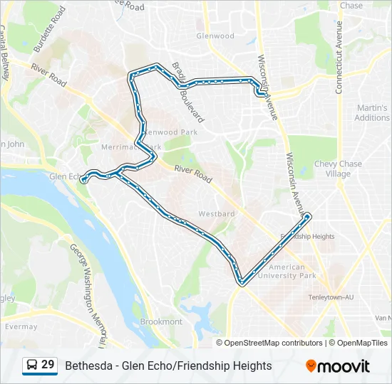 29 Bus Line Map