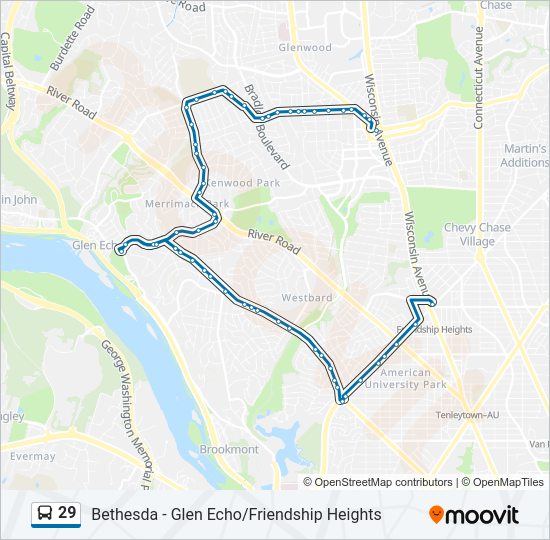 29 Bus Line Map
