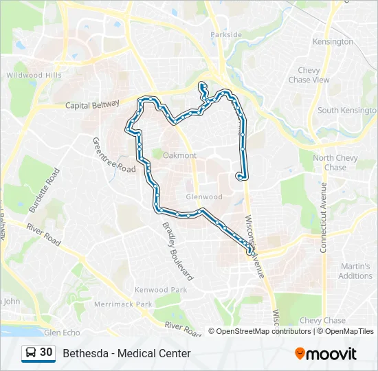 30 Bus Line Map