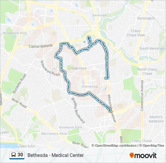 30 Bus Line Map