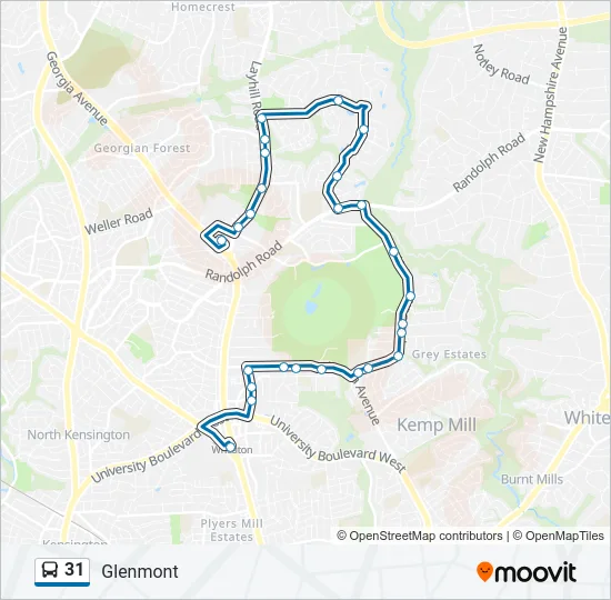 31 Bus Line Map