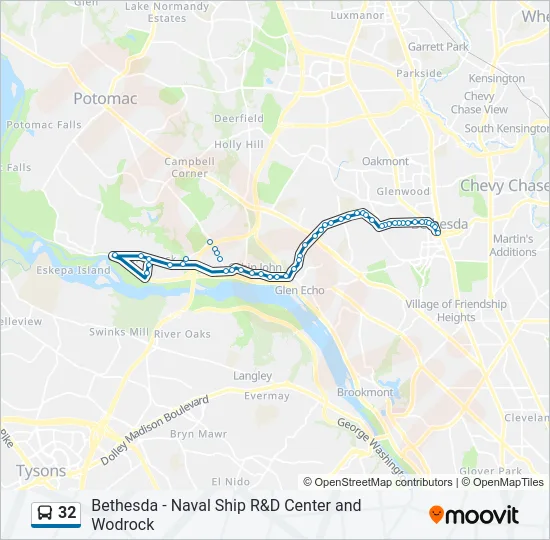 32 Bus Line Map