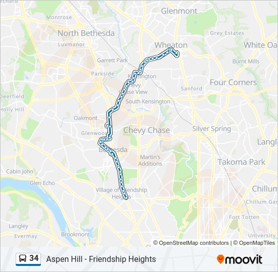 34 Bus Line Map