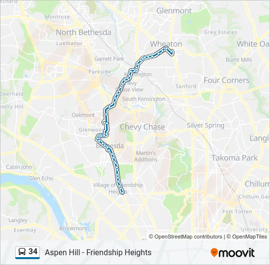 34 Bus Line Map
