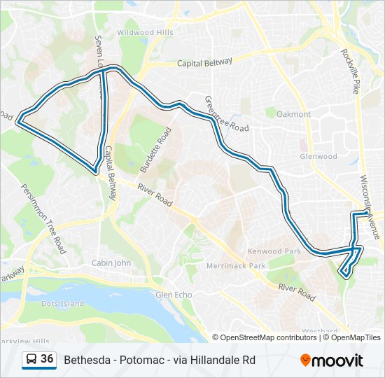 36 Bus Line Map