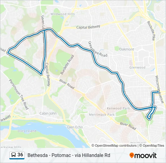 36 Bus Line Map