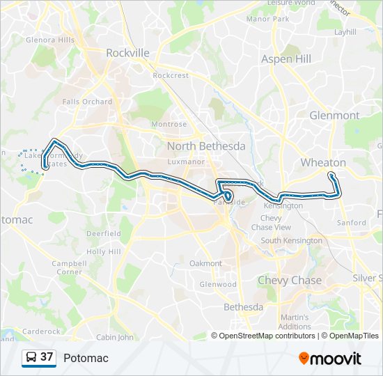 37 Bus Line Map