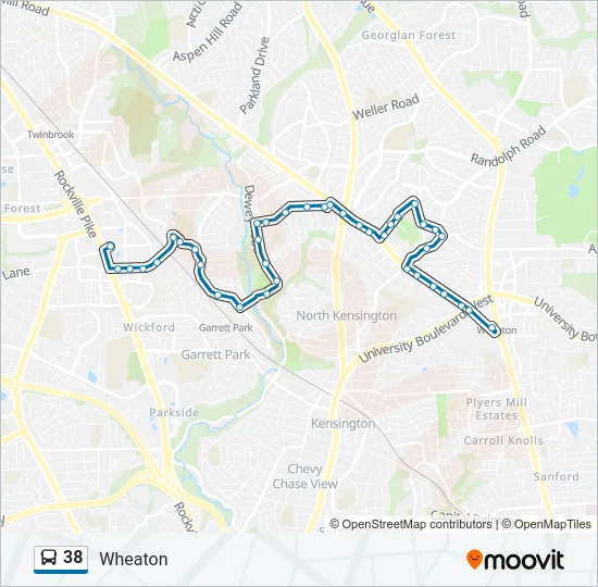 38 Bus Line Map