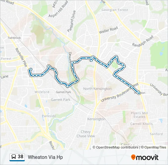 38 Bus Line Map