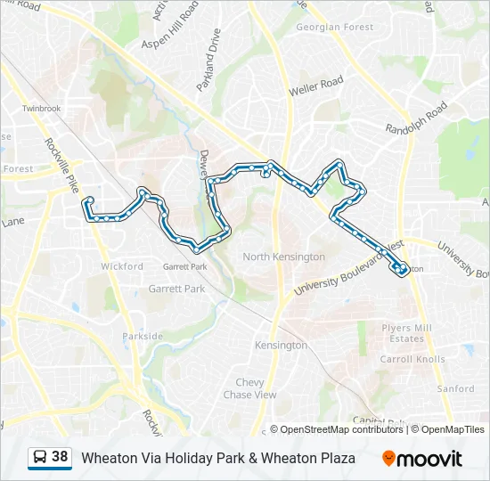 38 Bus Line Map