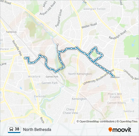 38 Bus Line Map