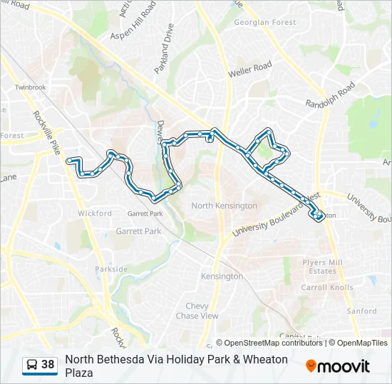 38 Bus Line Map