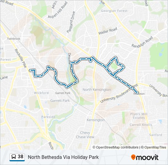 38 Bus Line Map