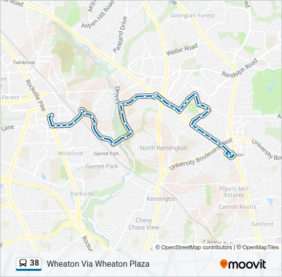 38 Bus Line Map