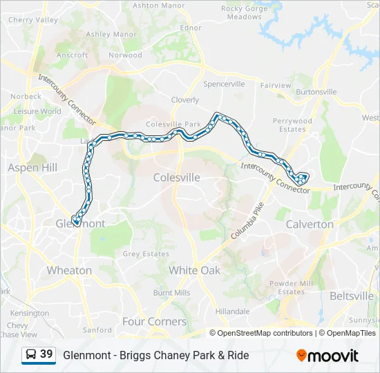39 Bus Line Map