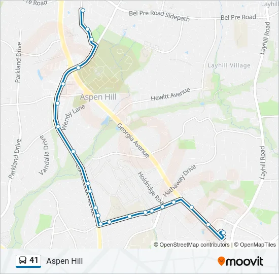 41 Bus Line Map