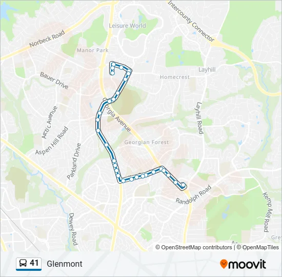 41 Bus Line Map
