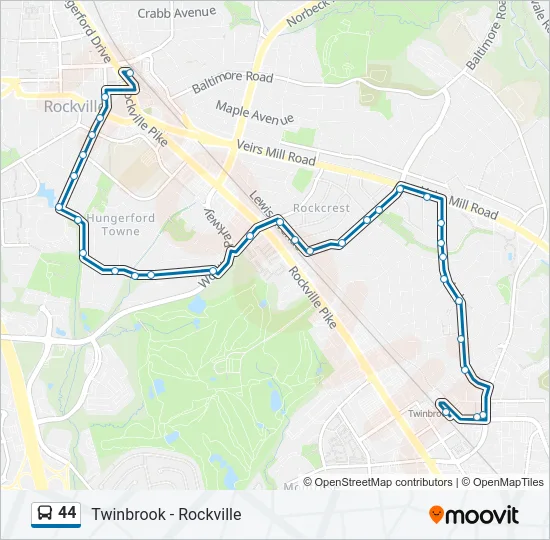 44 Bus Line Map