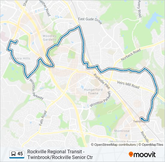 Mapa de 45 de autobús