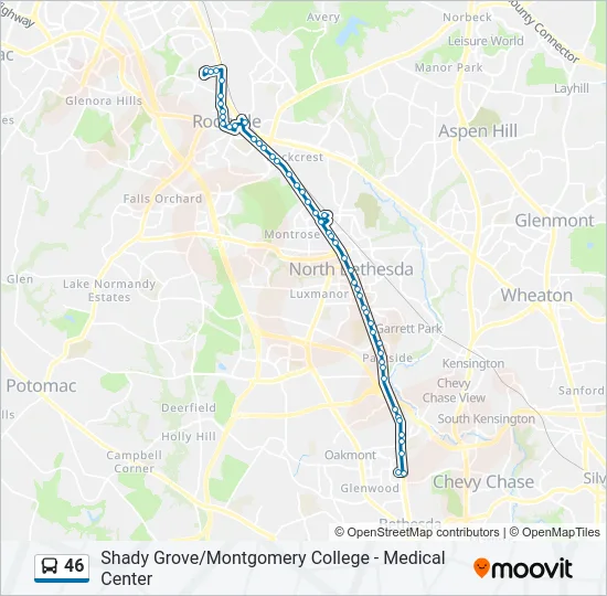 46 Bus Line Map