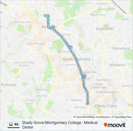 46 Bus Line Map