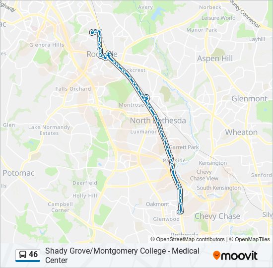 46 Route: Schedules, Stops & Maps - Mont College Rockville (Updated)
