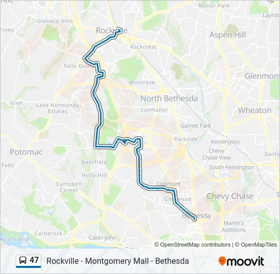 47 Bus Line Map