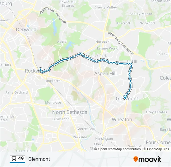 49 Bus Line Map