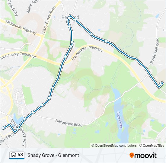 53 Bus Line Map
