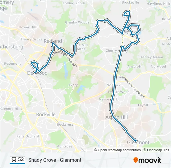 53 Bus Line Map