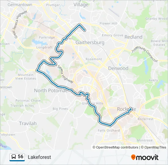 56 Bus Line Map