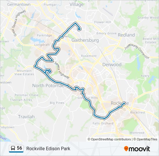 56 Bus Line Map