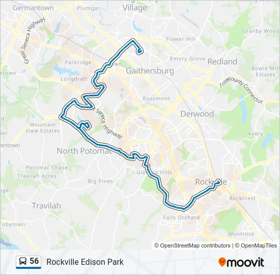 56 Bus Line Map