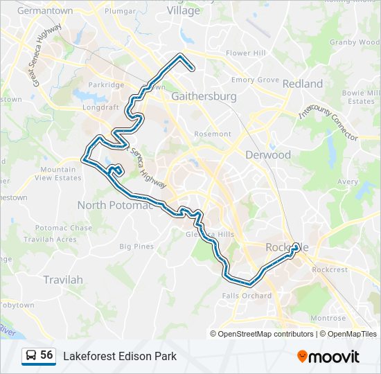56 Bus Line Map