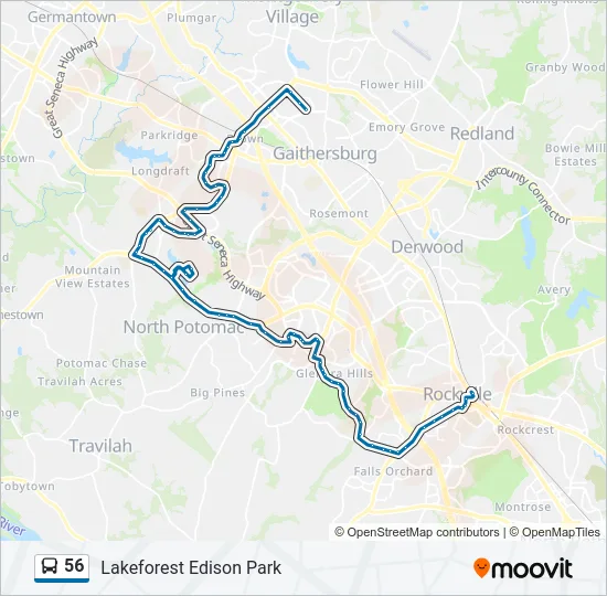 56 Bus Line Map
