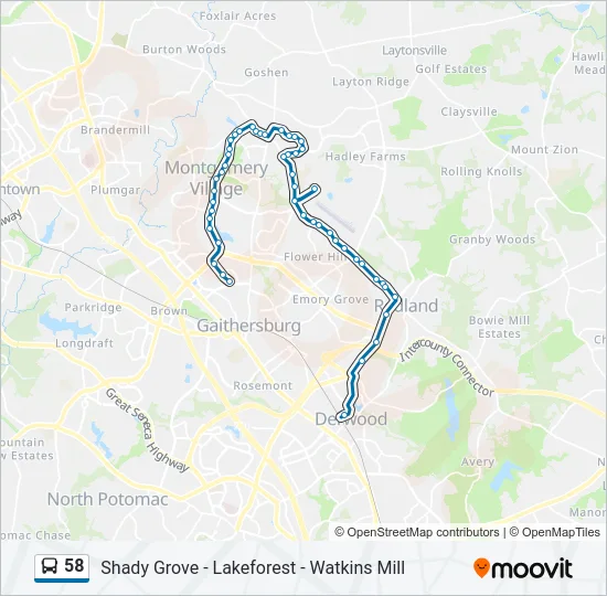 58 Bus Line Map