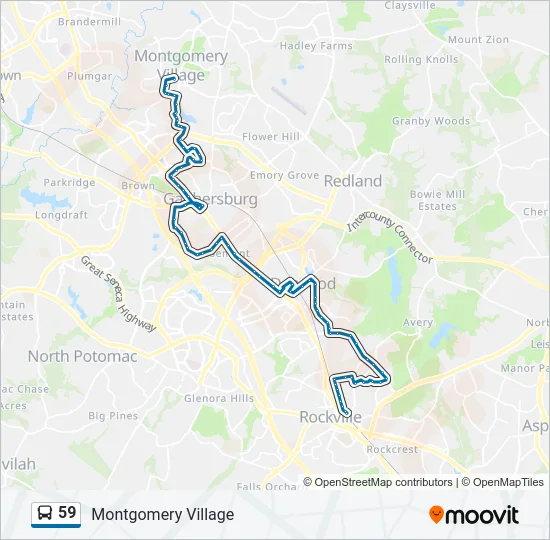 59 Ride On Bus Schedule 59 Route Schedules Stops Maps Montgomery Village Updated