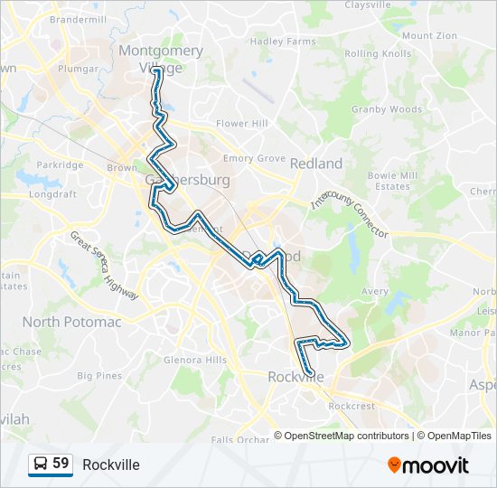 59 bus Line Map